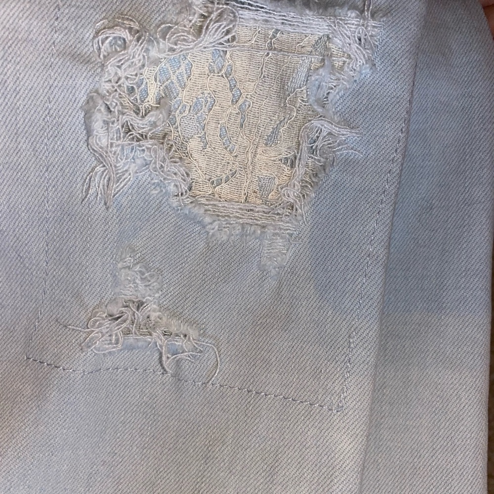 Hollister Skinny ripped lace jeans!